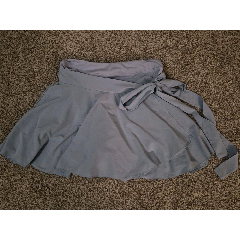 Halara Blue Tie cover-up Tennis Skirt Medium Pickleball Baby Blue - Picture 2 of 7